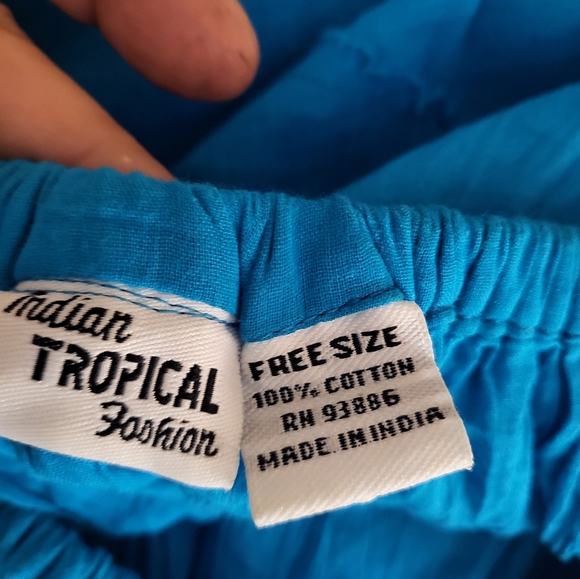 Indian Tropical Fashion FREESIZE 100% COTTON Multi Layered Skirt - Picture 3 of 6